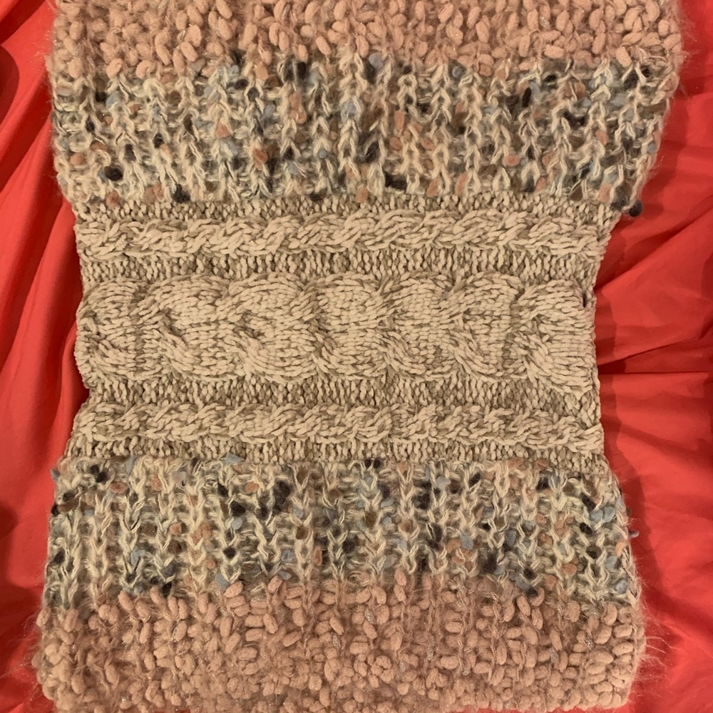 Pink&Blue fluffy scarf